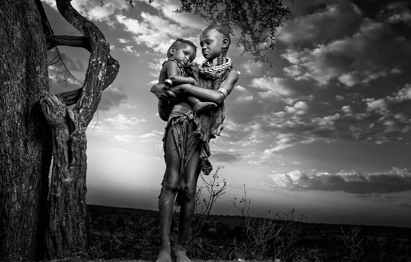 Photo wallpaper children, Africa, Ethiopia