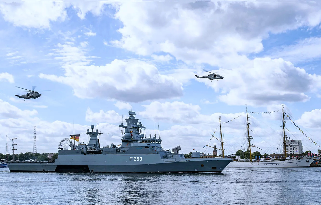 Wallpaper Corvette, The German Navy, FGS Oldenburg for mobile and
