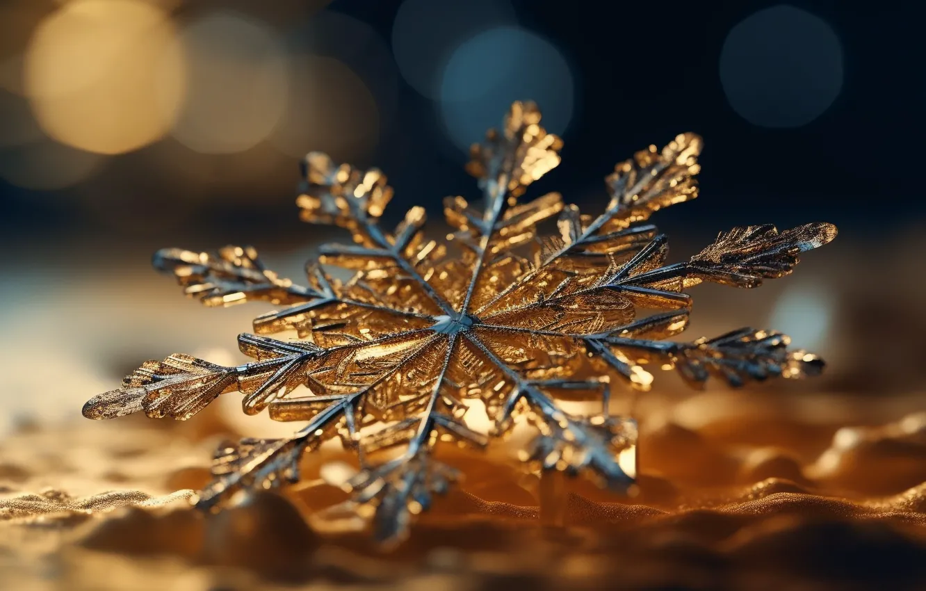 Photo wallpaper winter, macro, snow, snowflakes, Shine, new year, Christmas, crystals