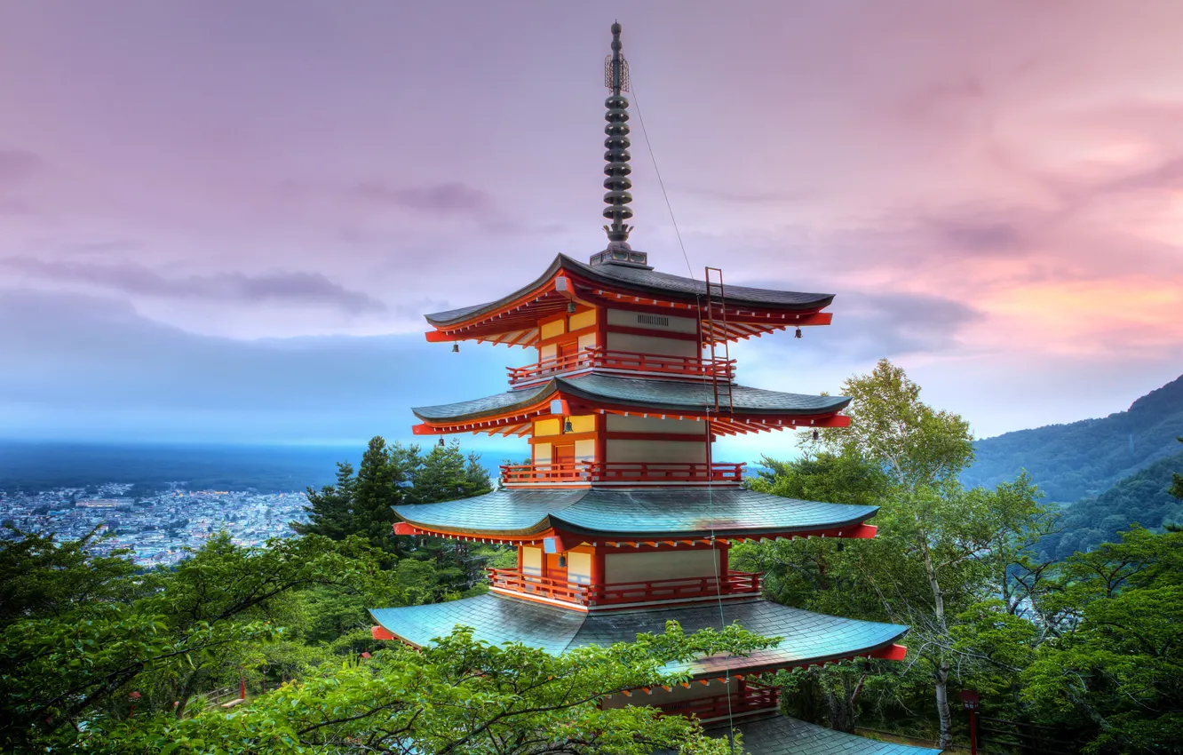 Photo wallpaper roof, the sky, Tokyo, Japan, Senso-ji temple, pagoda of Senso-JI temple