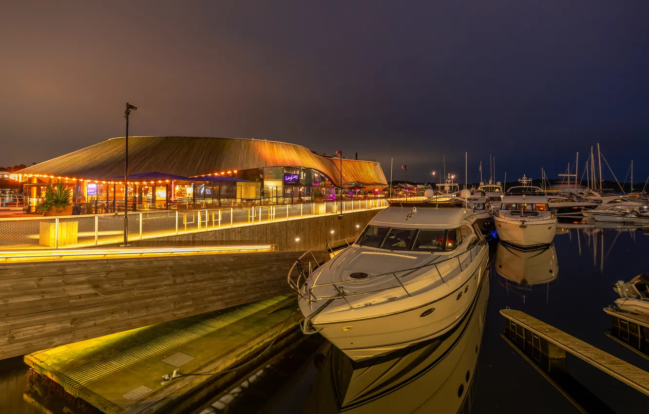 Photo wallpaper boat, Norway, harbour, Oslo