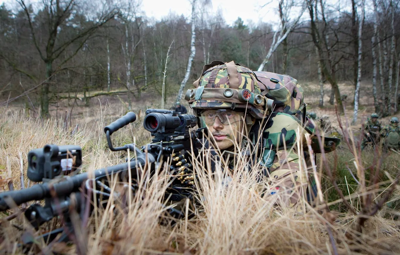 Photo wallpaper weapons, soldiers, Royal Netherlands Army