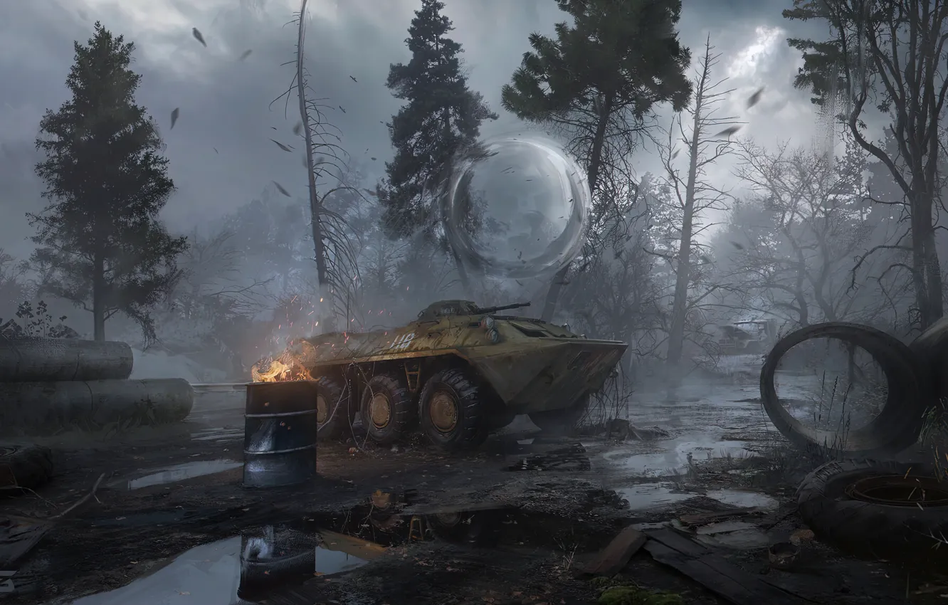 Photo wallpaper Stalker, game, S.T.A.L.K.E.R, S. T. A. L. K. E. R Clear Sky, Sergey-Zabelin, stalker-2