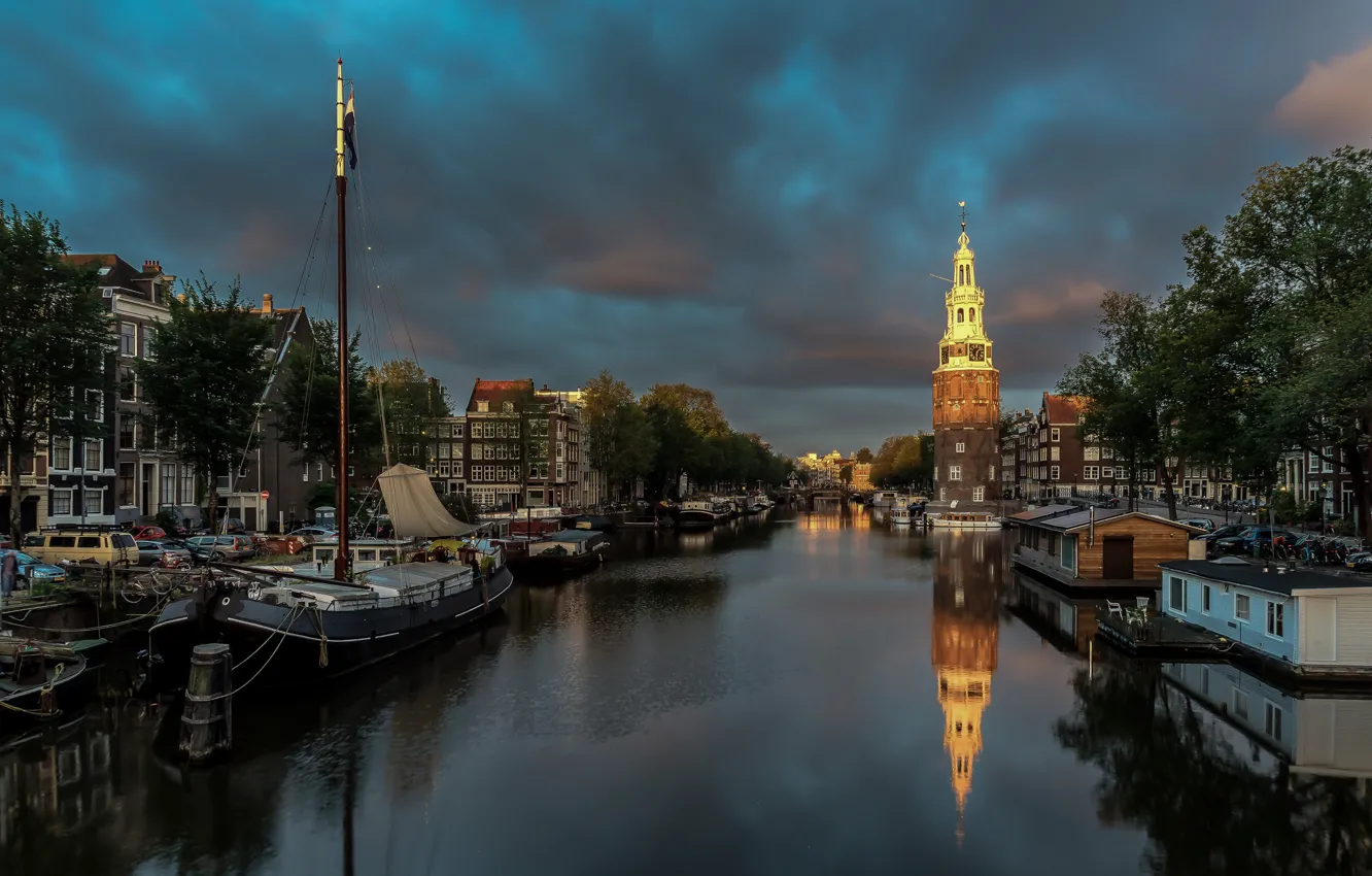 Photo wallpaper Amsterdam, Netherlands, Amsterdam, Holland