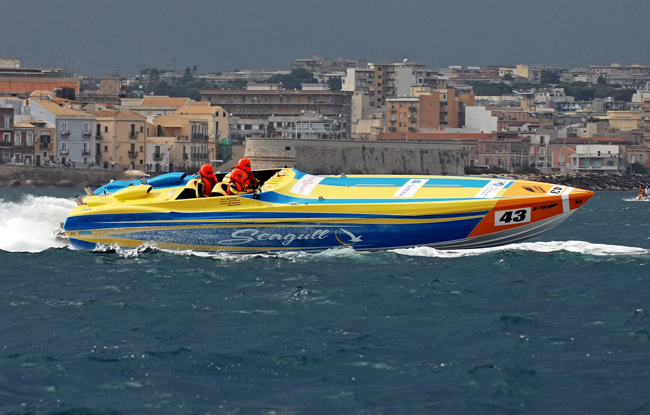 Photo wallpaper race, boat, speed