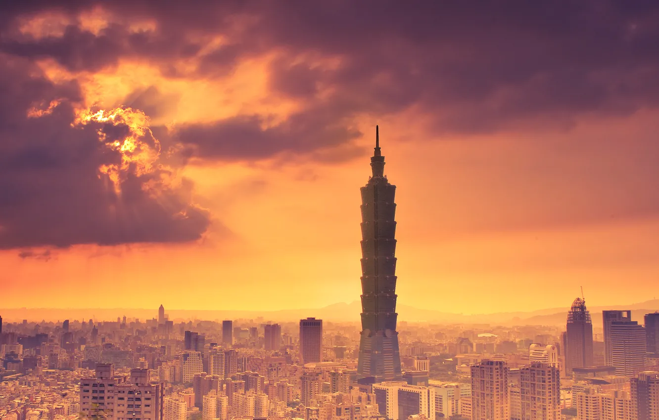 Photo wallpaper the sky, clouds, heat, Taipei, Taiwan province of, China