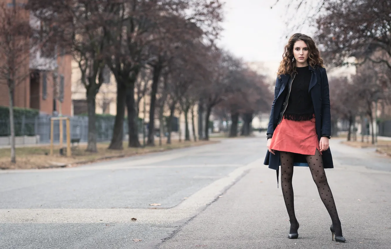 Photo wallpaper look, face, style, background, model, hair, cutie