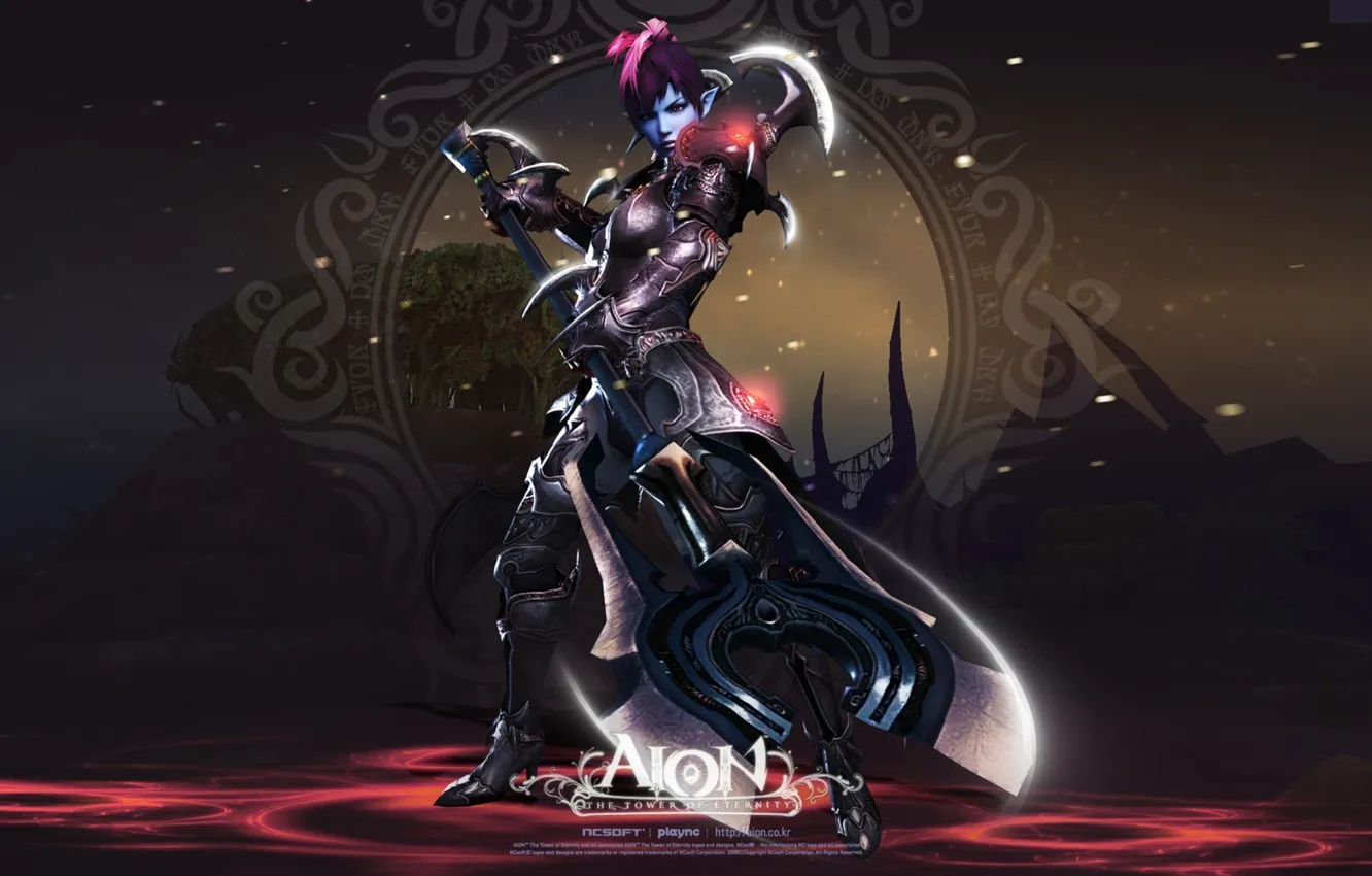 Photo wallpaper girl, Aion, Gladiator