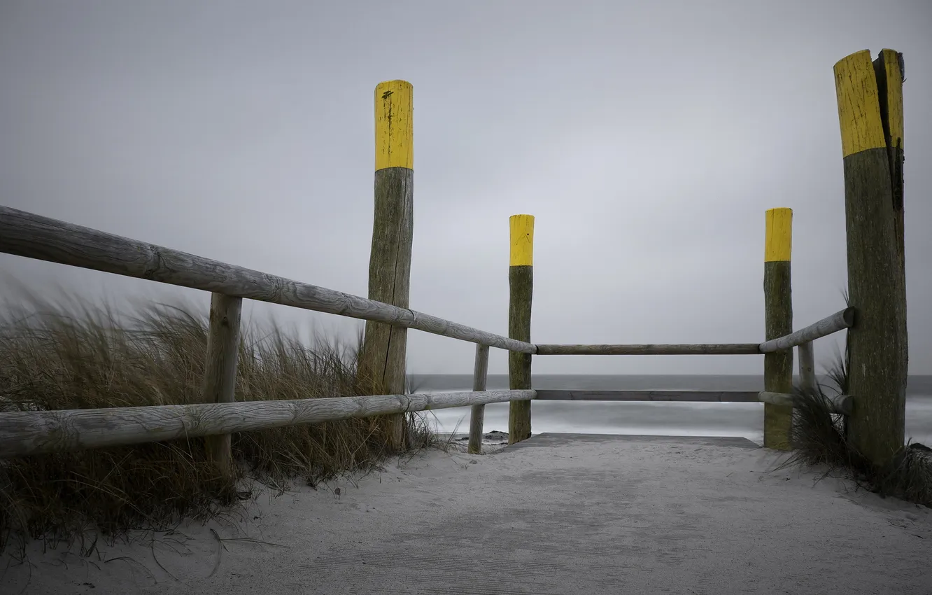 Photo wallpaper sea, bridge, background