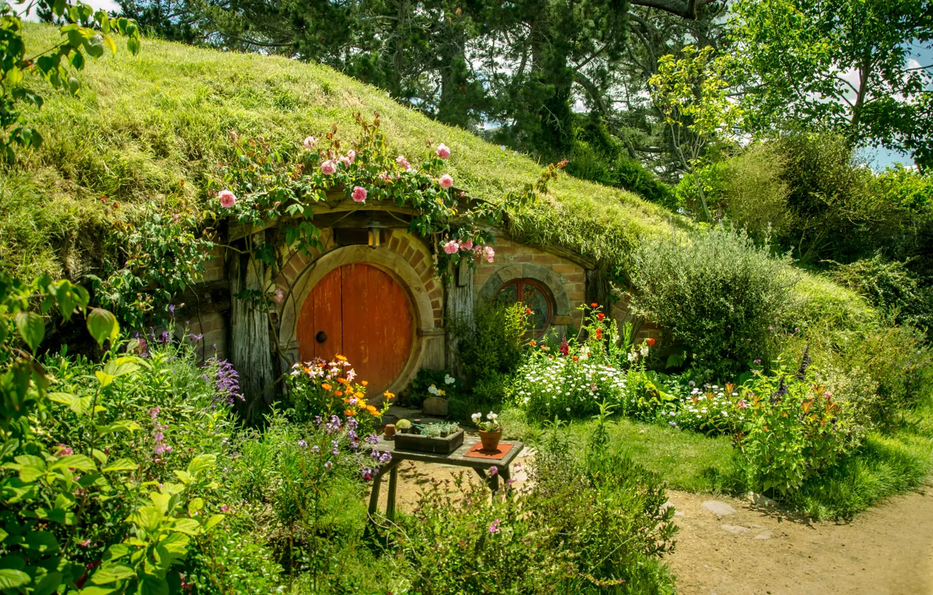 Photo wallpaper greens, grass, flowers, nature, green, garden, grass, nature