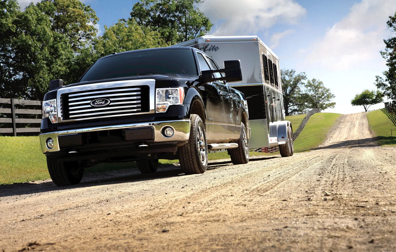 Photo wallpaper road, Wallpaper, the fence, Ford, jeep, SUV, wallpaper, van