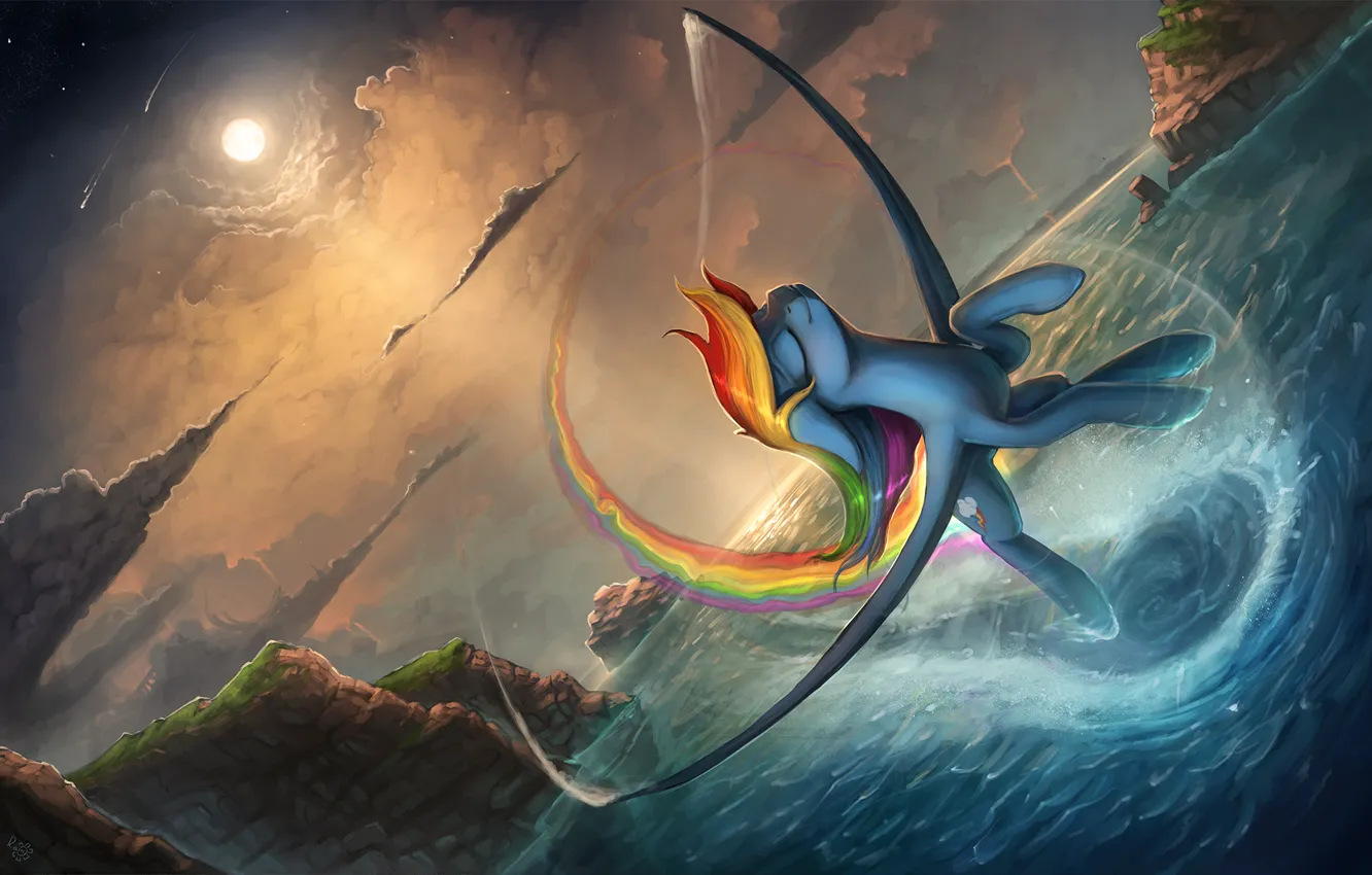 Photo wallpaper Rainbow Dash, Rainbow Dash, My Little Pony: Friendship is Magic, by Rain-Gear