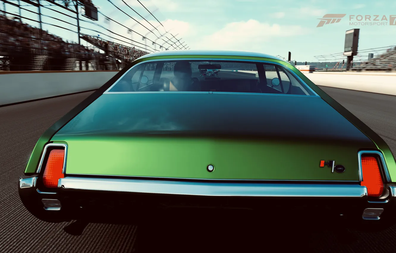 Photo wallpaper car, HDR, Muscle, game, muscle car, back, Oldsmobile, Hurst