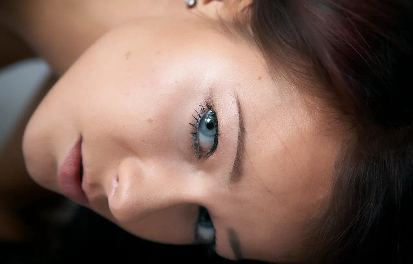 Photo wallpaper look, girl, face, model, the situation, hairstyle, lips, beauty