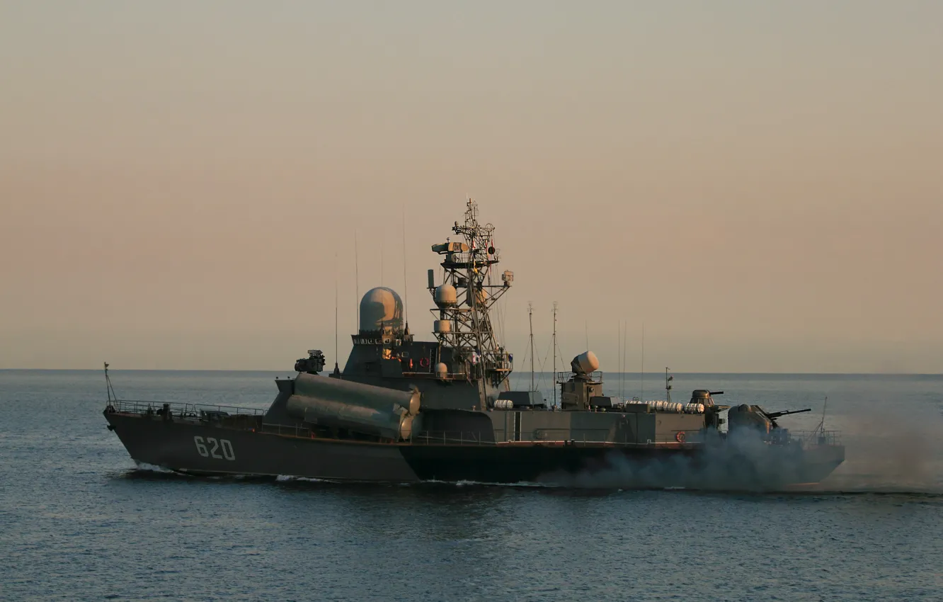 Photo wallpaper ship, calm, rocket, small