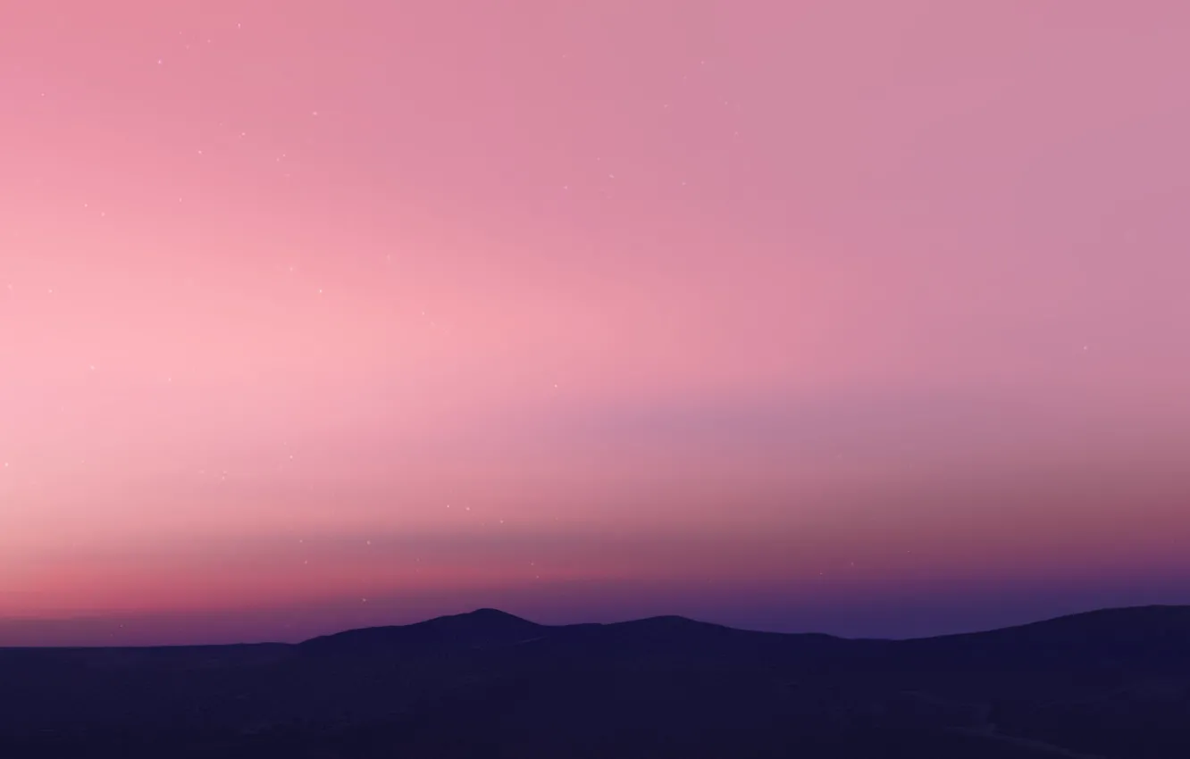 Photo wallpaper the sky, sunset, mountains, the dark background, Wallpaper, Android