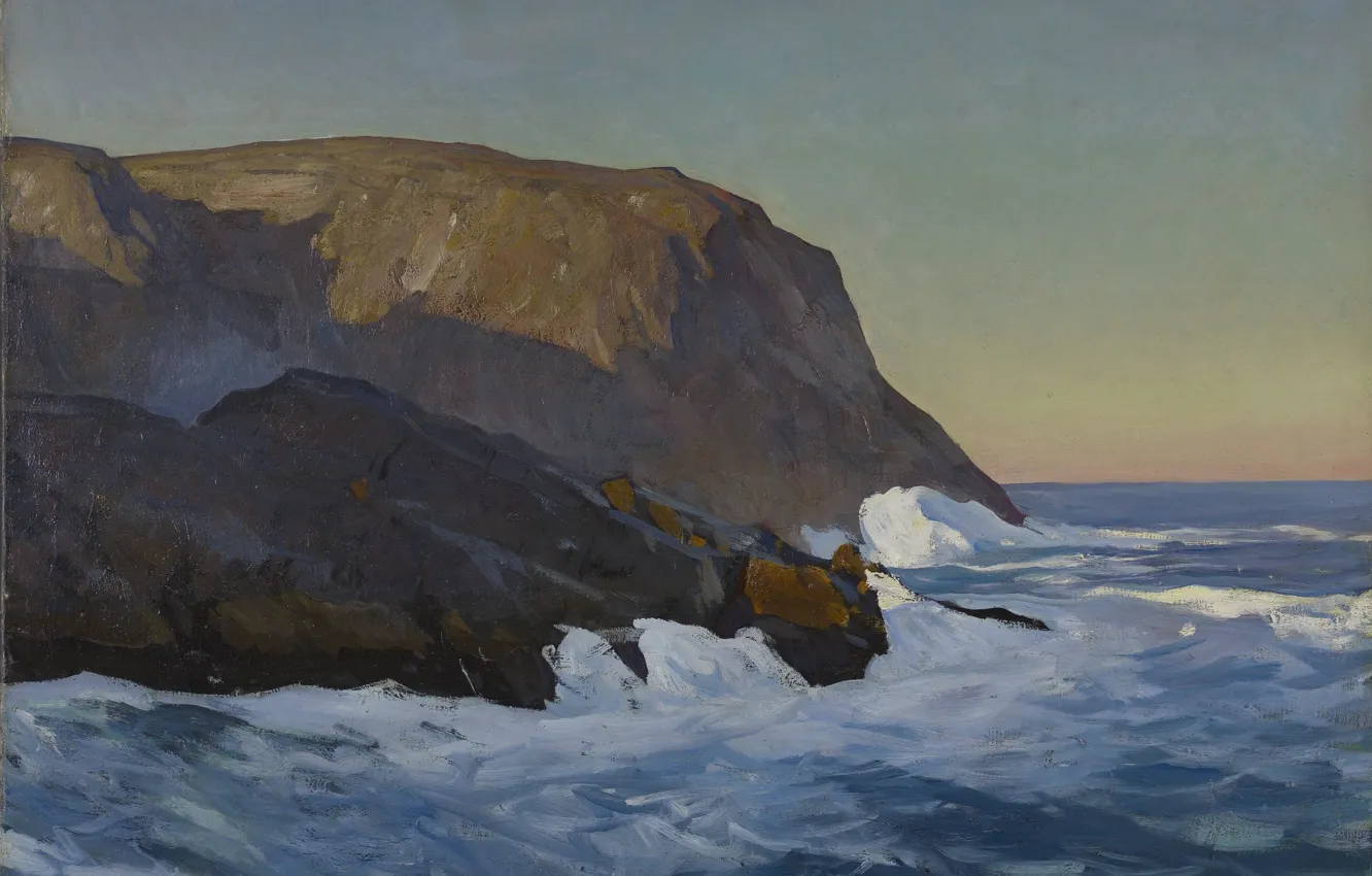 Photo wallpaper landscape, picture, Rockwell Kent, Rockwell Kent, The mountains and the Sea