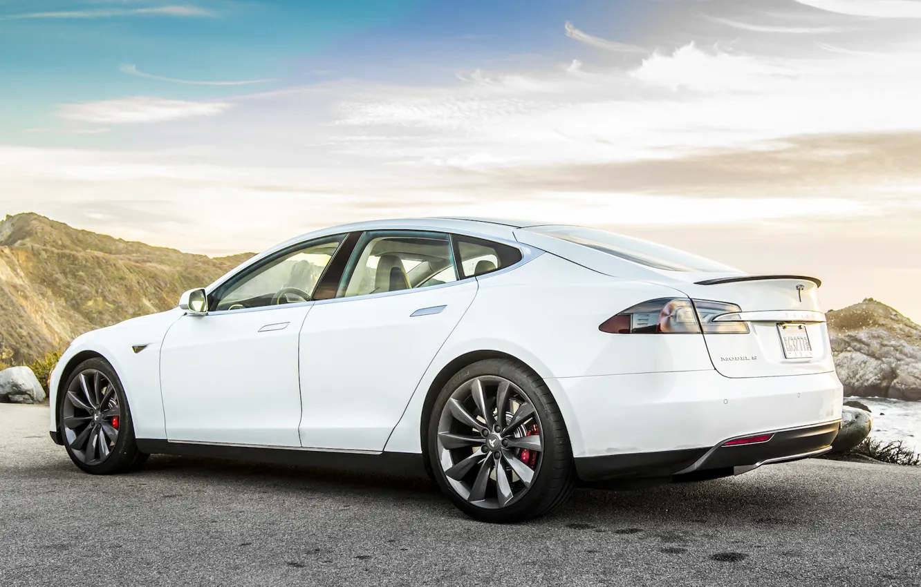 Photo wallpaper Tesla, Model S, Tesla, electric car