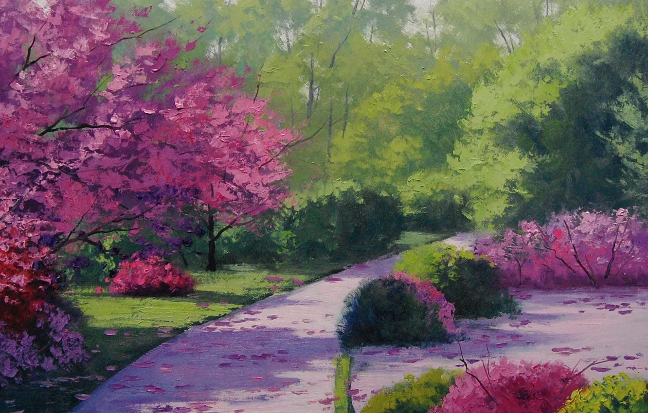 Photo wallpaper figure, art, ARTSAUS, PATH THROUGH THE PARK