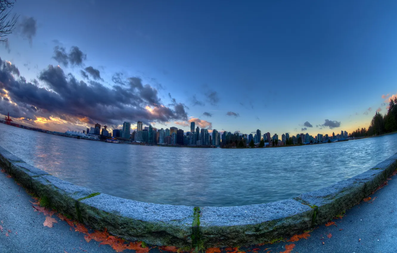 Photo wallpaper the city, morning, Vancouver