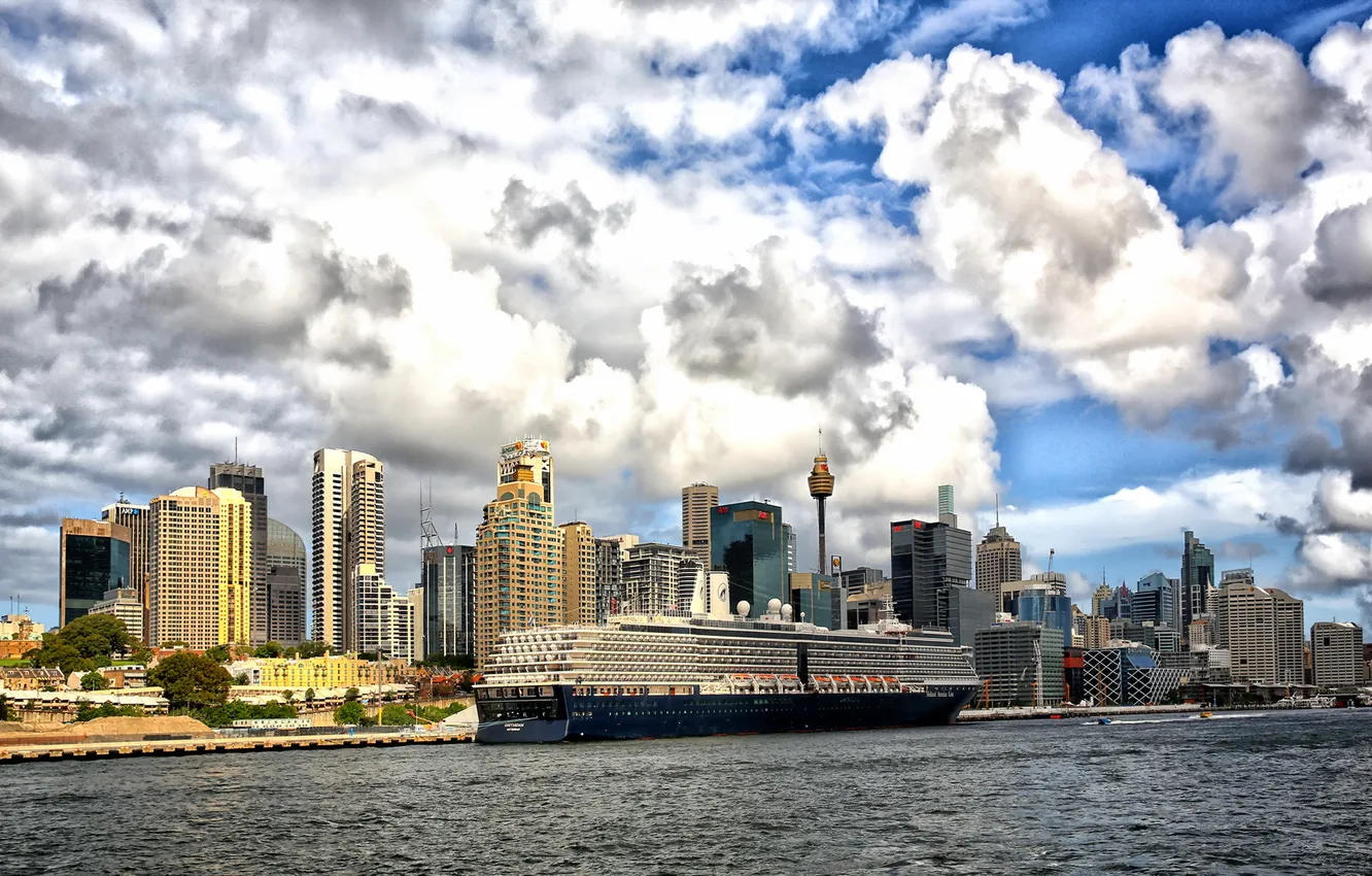 Photo wallpaper the city, ship, Sydney