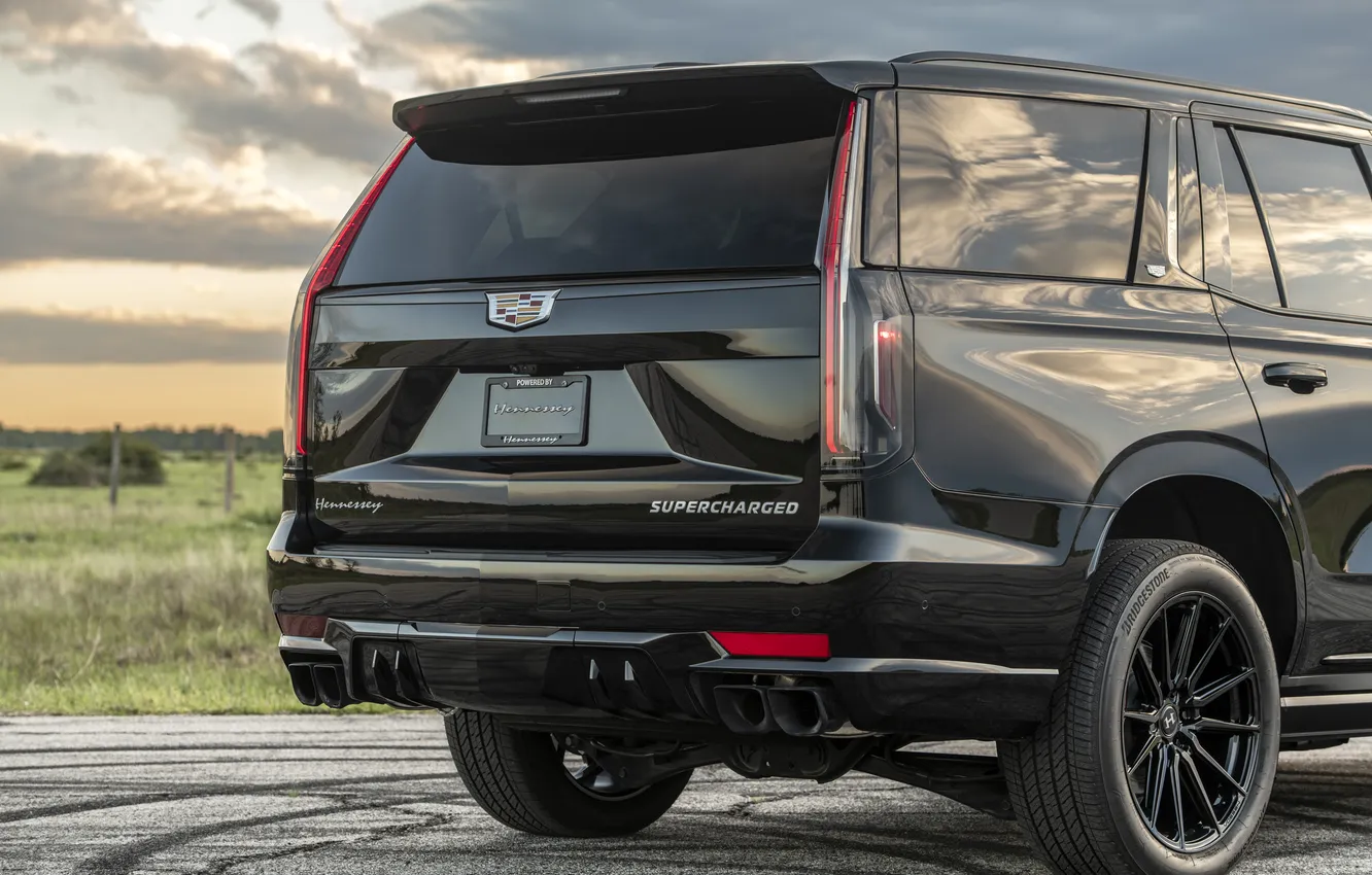 Photo wallpaper Cadillac, power, SUV, power, Suite, luxury, SUV, Hennessey