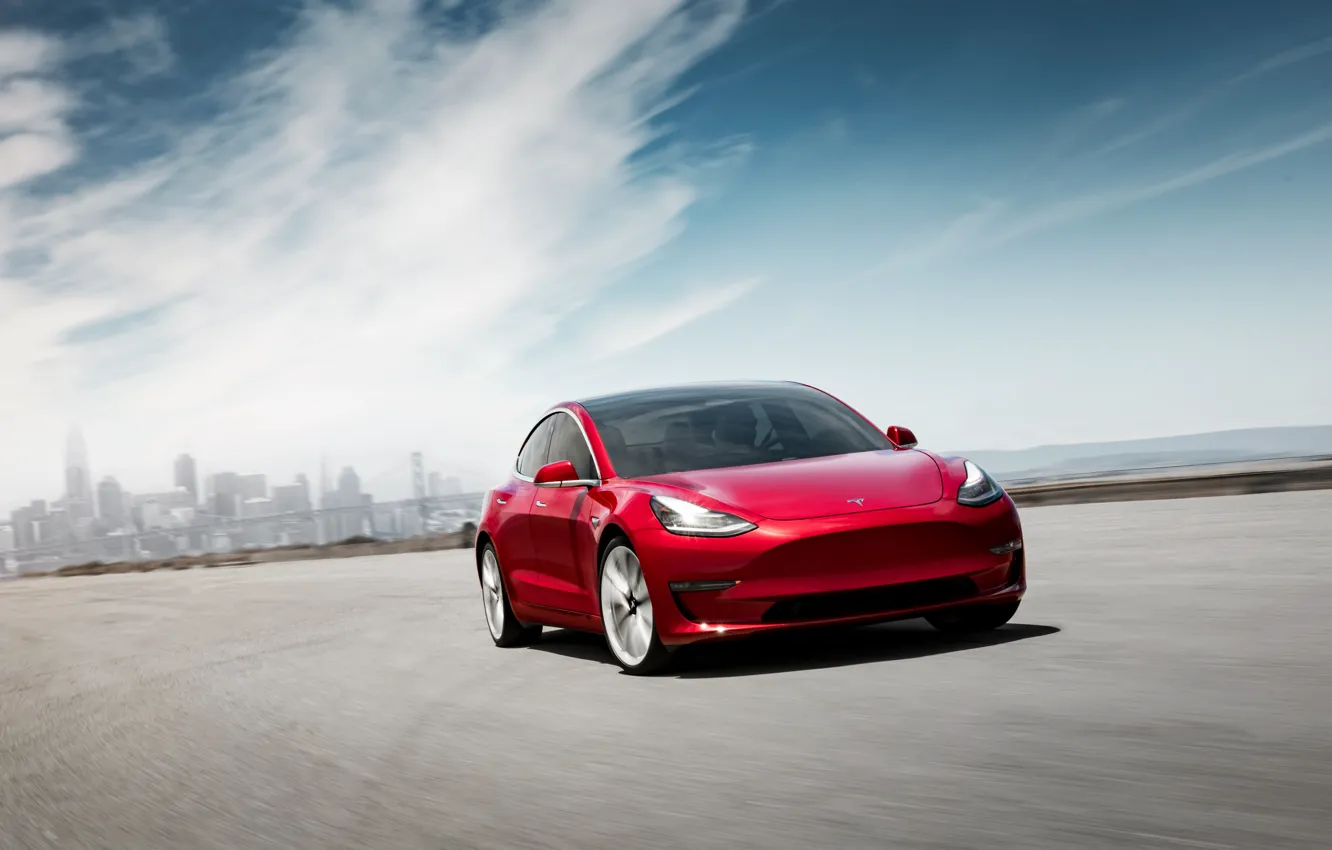 Photo wallpaper Tesla, 2018, Model 3