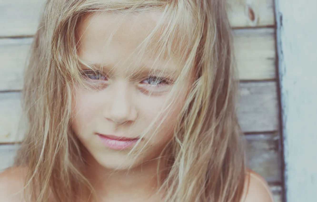 Photo wallpaper children, hair, girl