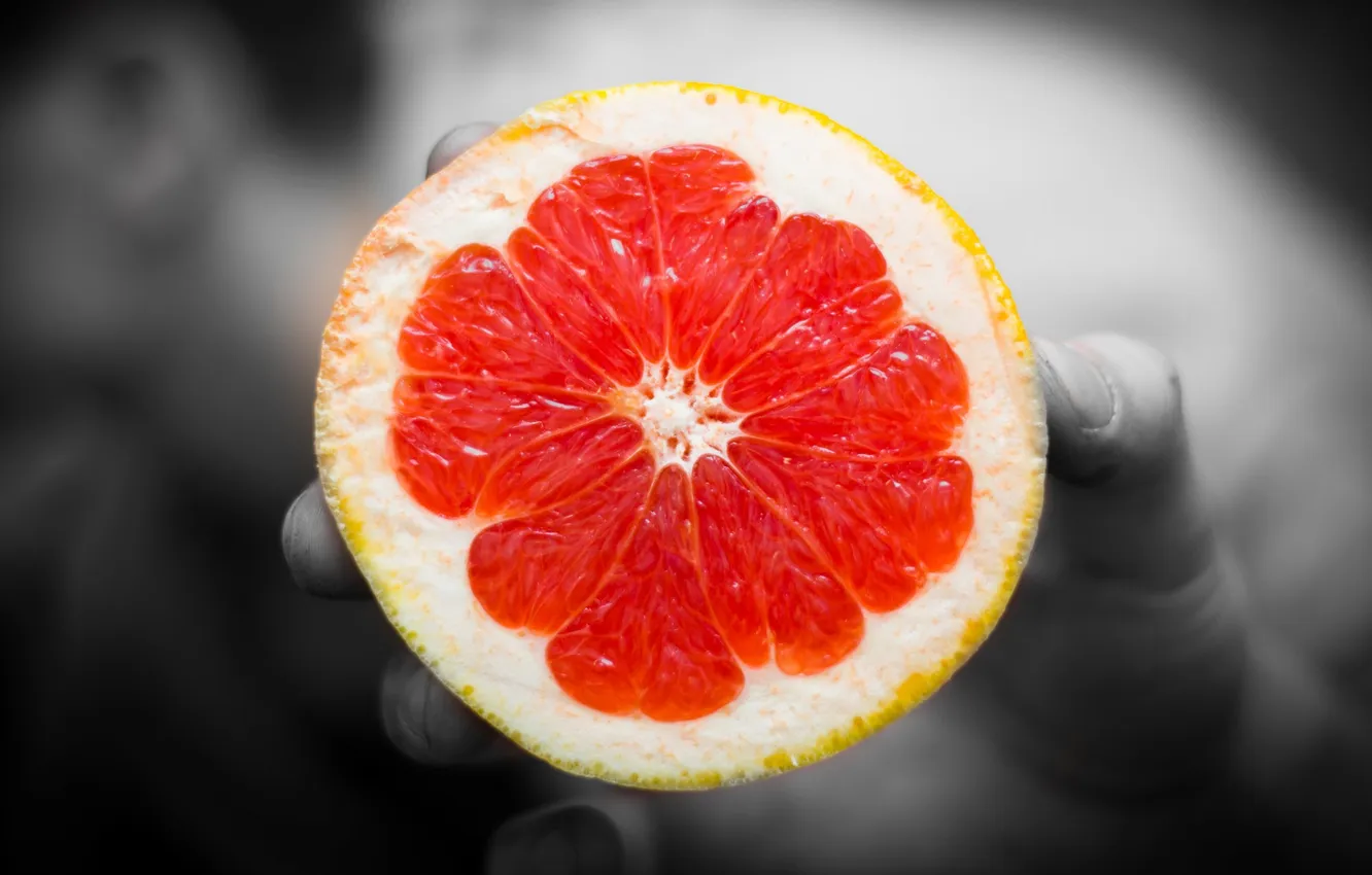 Photo wallpaper hands, beautiful, fruit