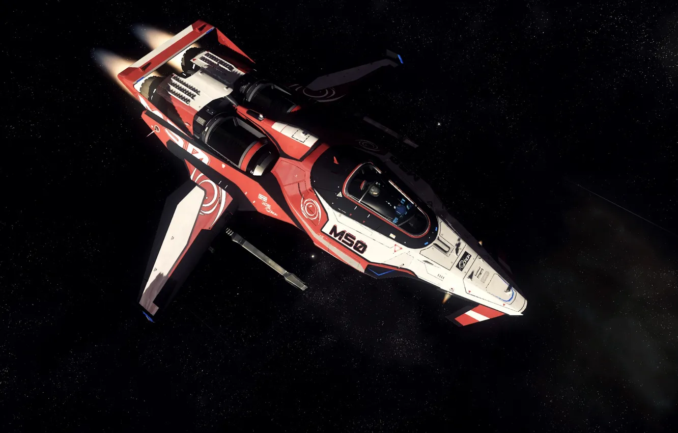 Photo wallpaper space, stars, flight, ship, Star Citizen, Origin