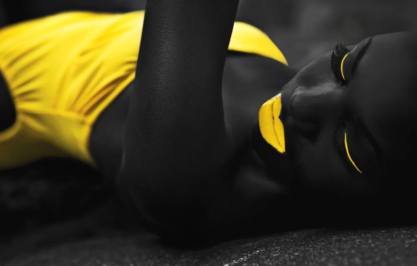 Photo wallpaper face, eyelashes, style, makeup