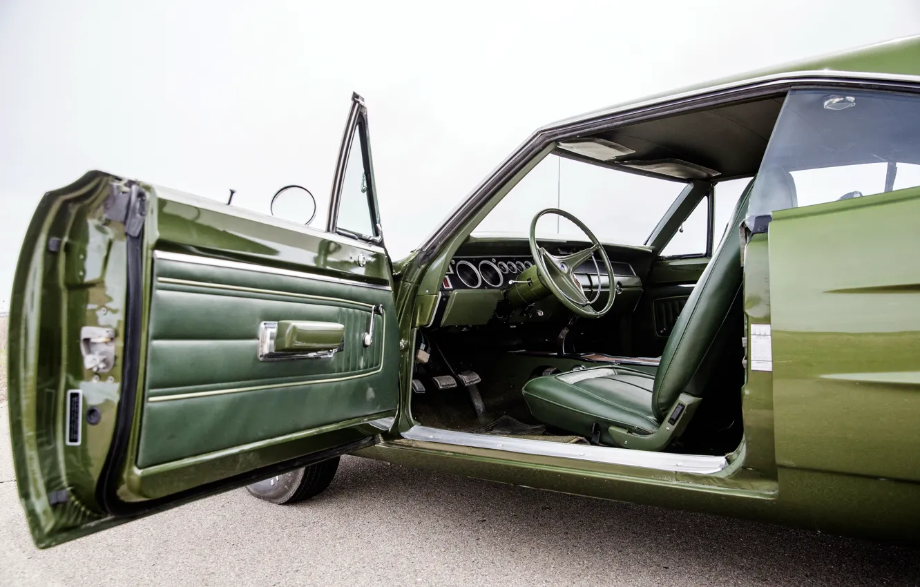 Photo wallpaper car, 1970, Plymouth, Road Runner, door, steering wheel, Plymouth Road Runner 440+6 Hardtop Coupe