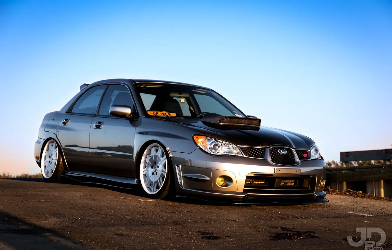 Photo wallpaper Subaru, Impreza, WRX, Japan, STI, Front, tuning, power