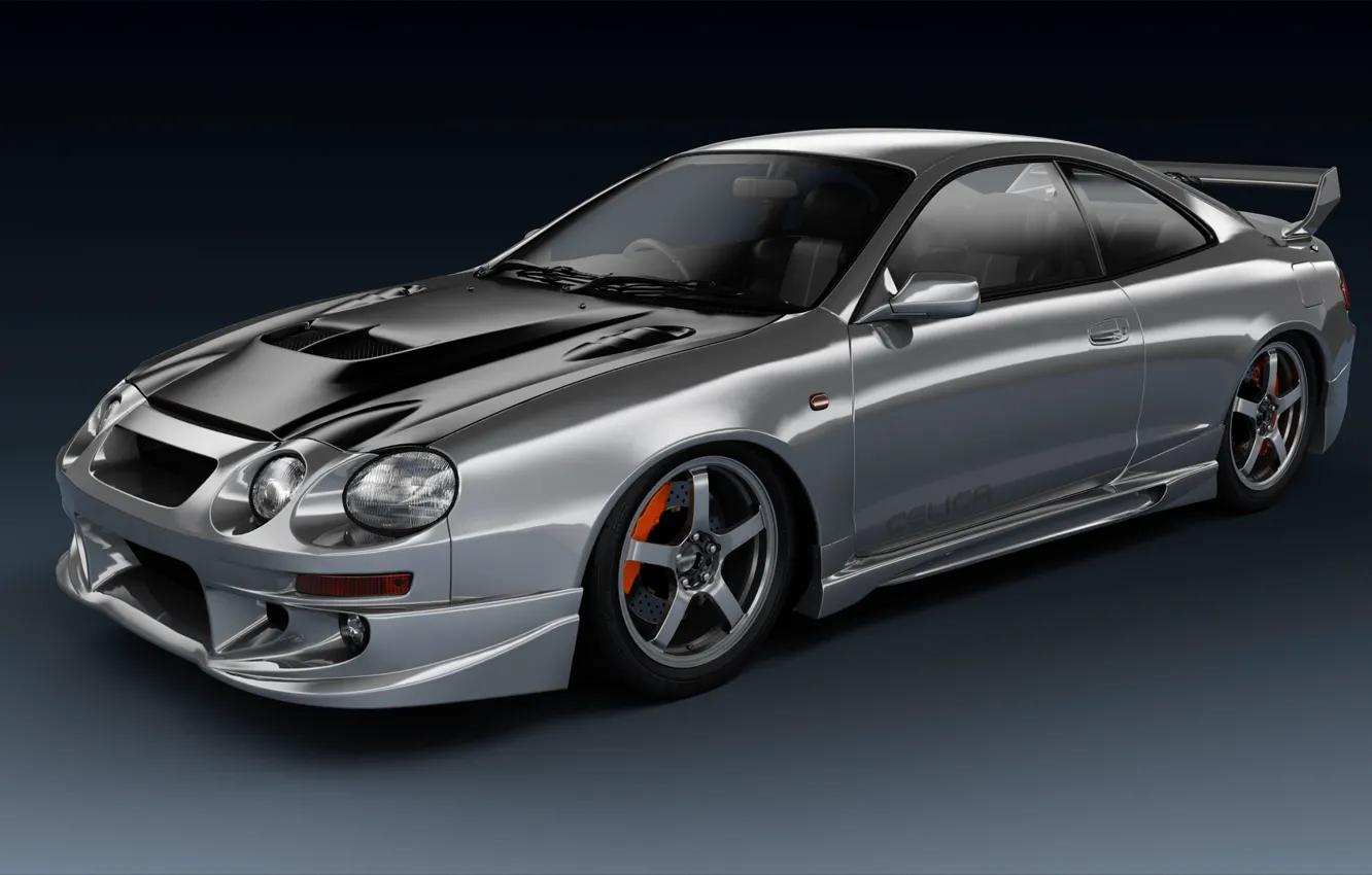 Photo wallpaper graphics, coupe, art, Toyota, celica, dangeruss, The sixth generation, GT-Four