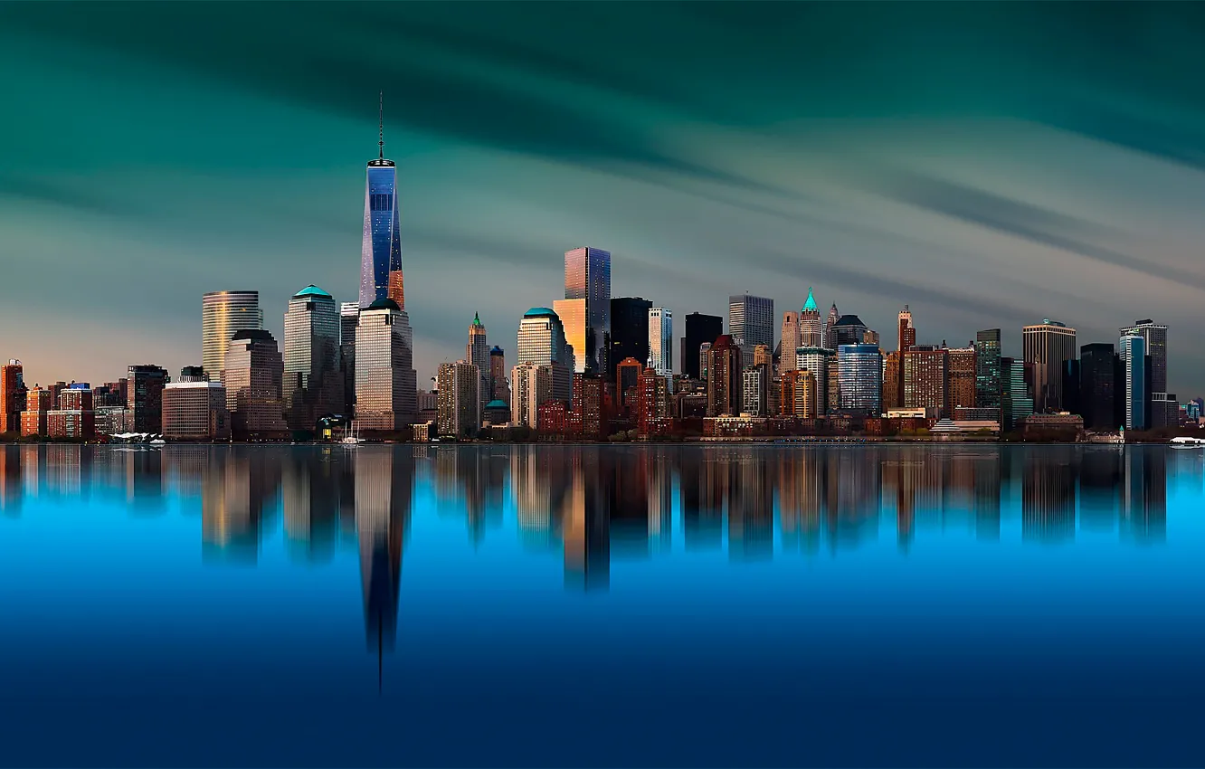 Photo wallpaper the sky, reflection, home