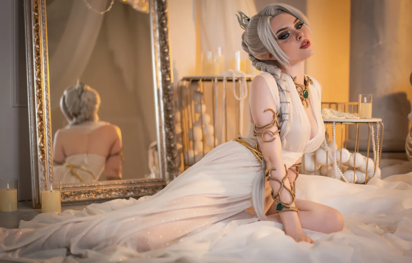 Photo wallpaper model, women, cosplay, video games, Ilona Bugaeva, video game girls, Shadowheart, Baldur Gate