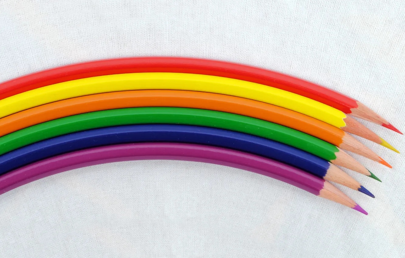 Photo wallpaper paint, rainbow, pencils, drawing, stylus