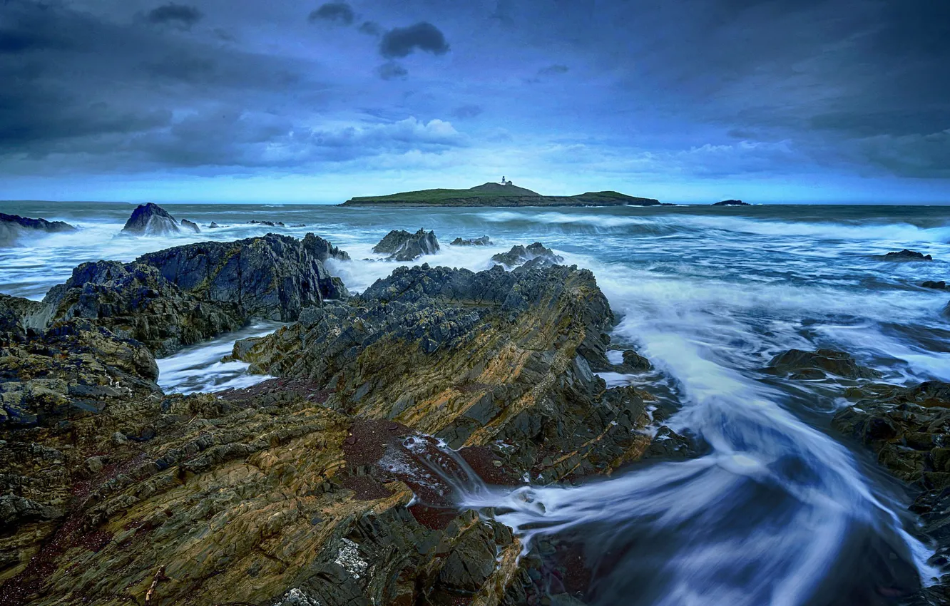 Photo wallpaper coast, lighthouse, Ireland