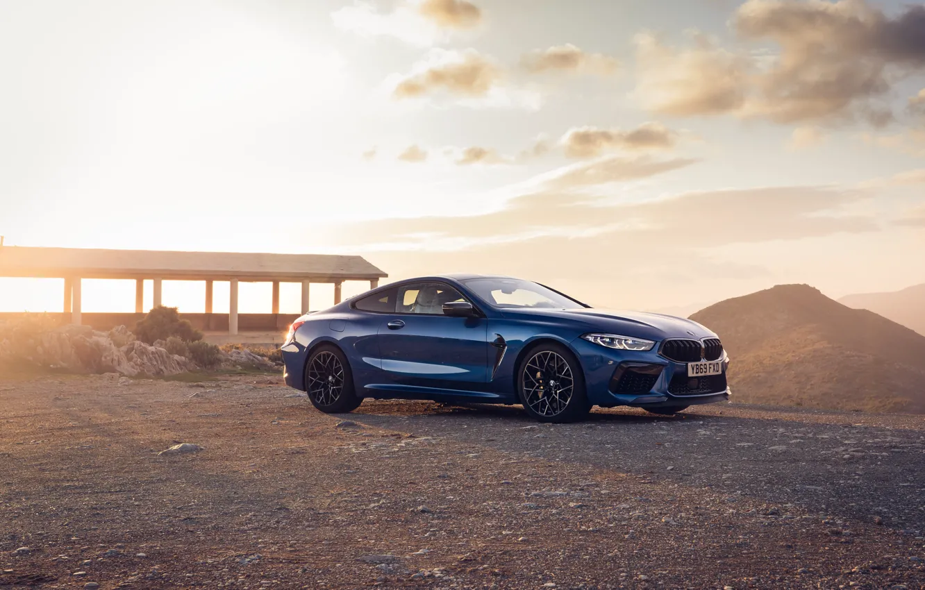 Photo wallpaper sunset, BMW, Coupe, Competition, UK-Spec, 2019, BMW M8, F92