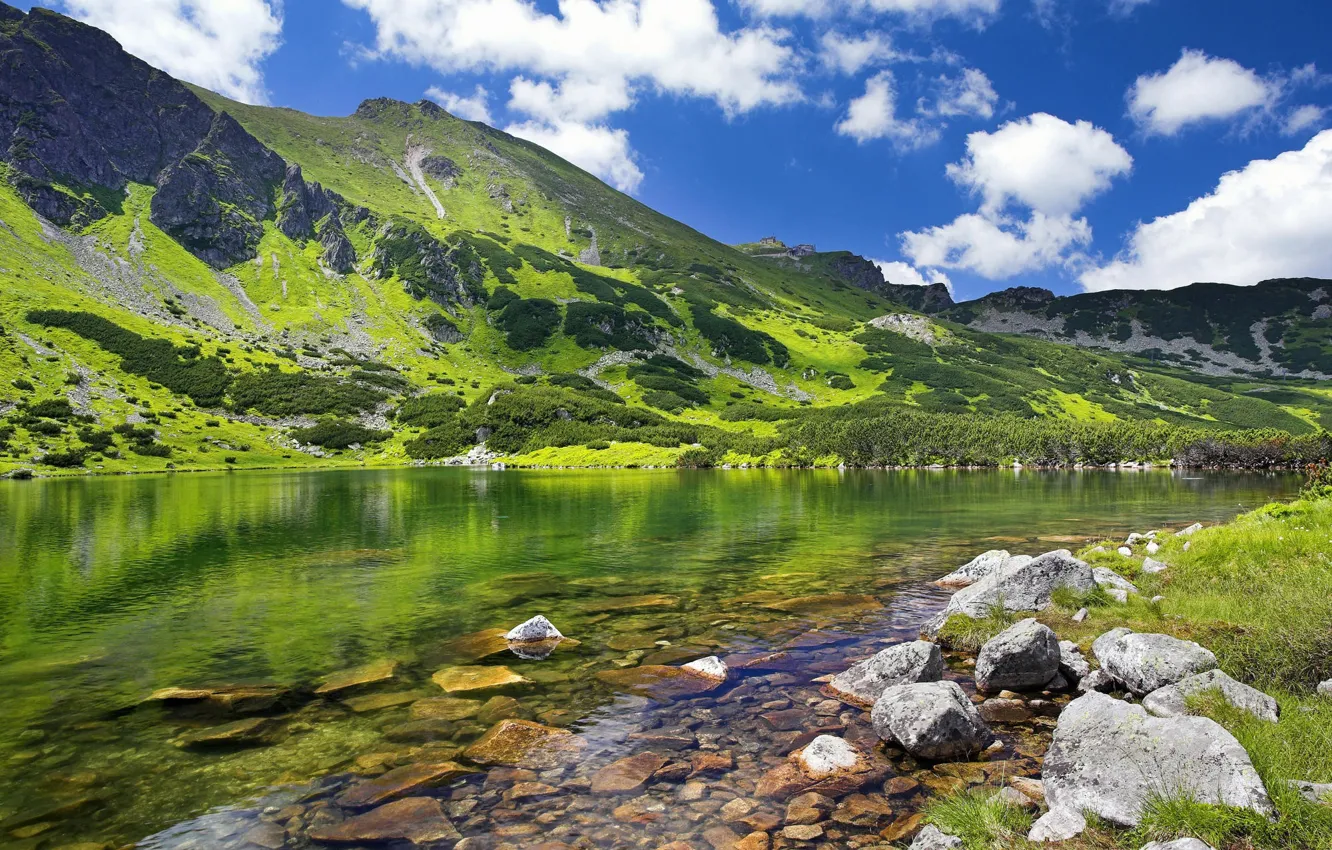 Photo wallpaper mountains, Poland, mountain river