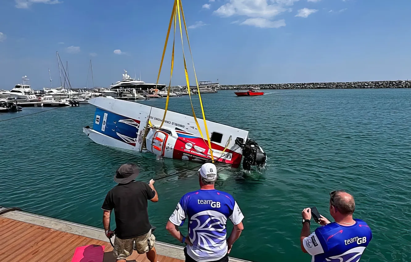 Photo wallpaper race, boat, speed