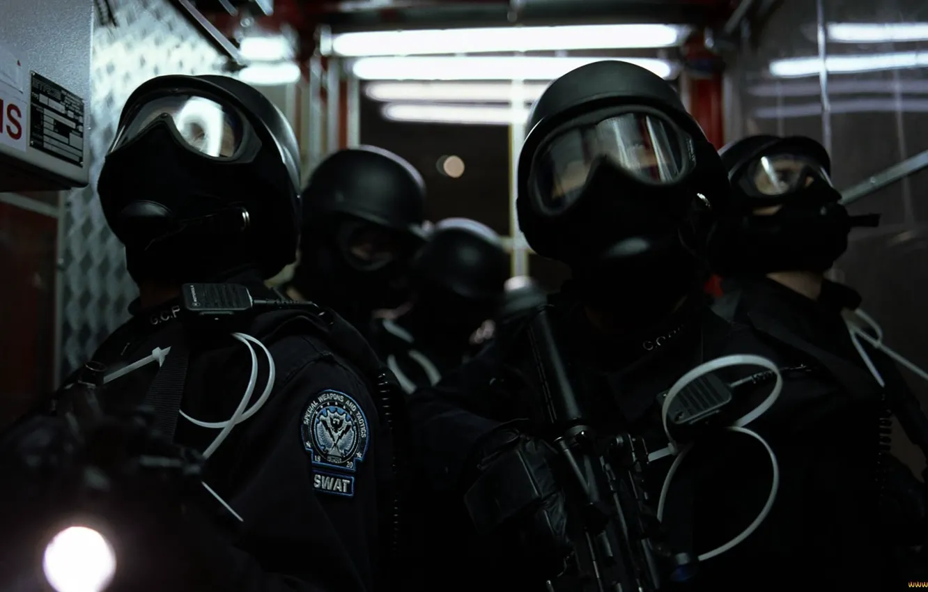 Photo wallpaper soldiers, fighter, special forces, SWAT