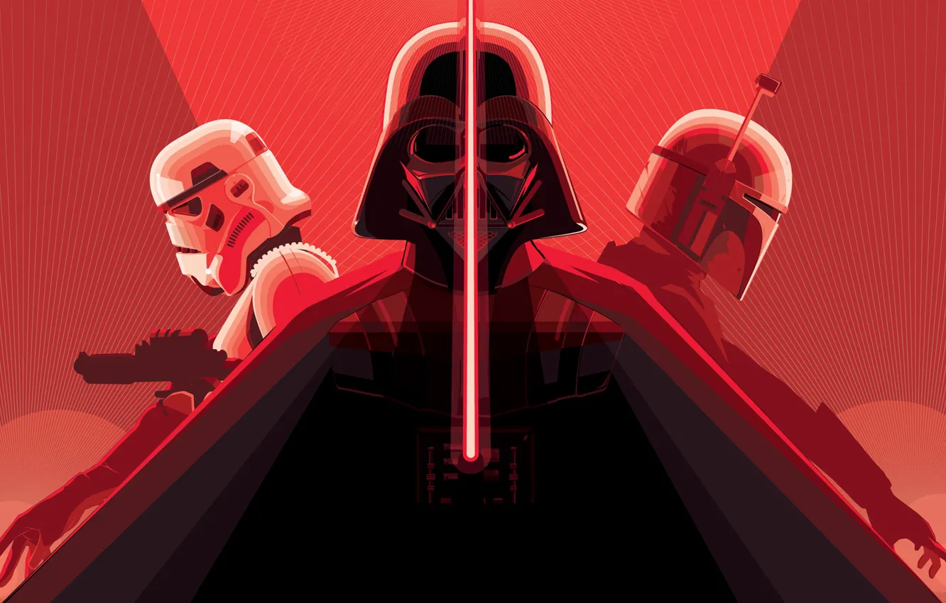 Photo wallpaper Star Wars, Helmet, Background, Darth Vader, Art, Darth Vader, Concept Art, Boba Fett