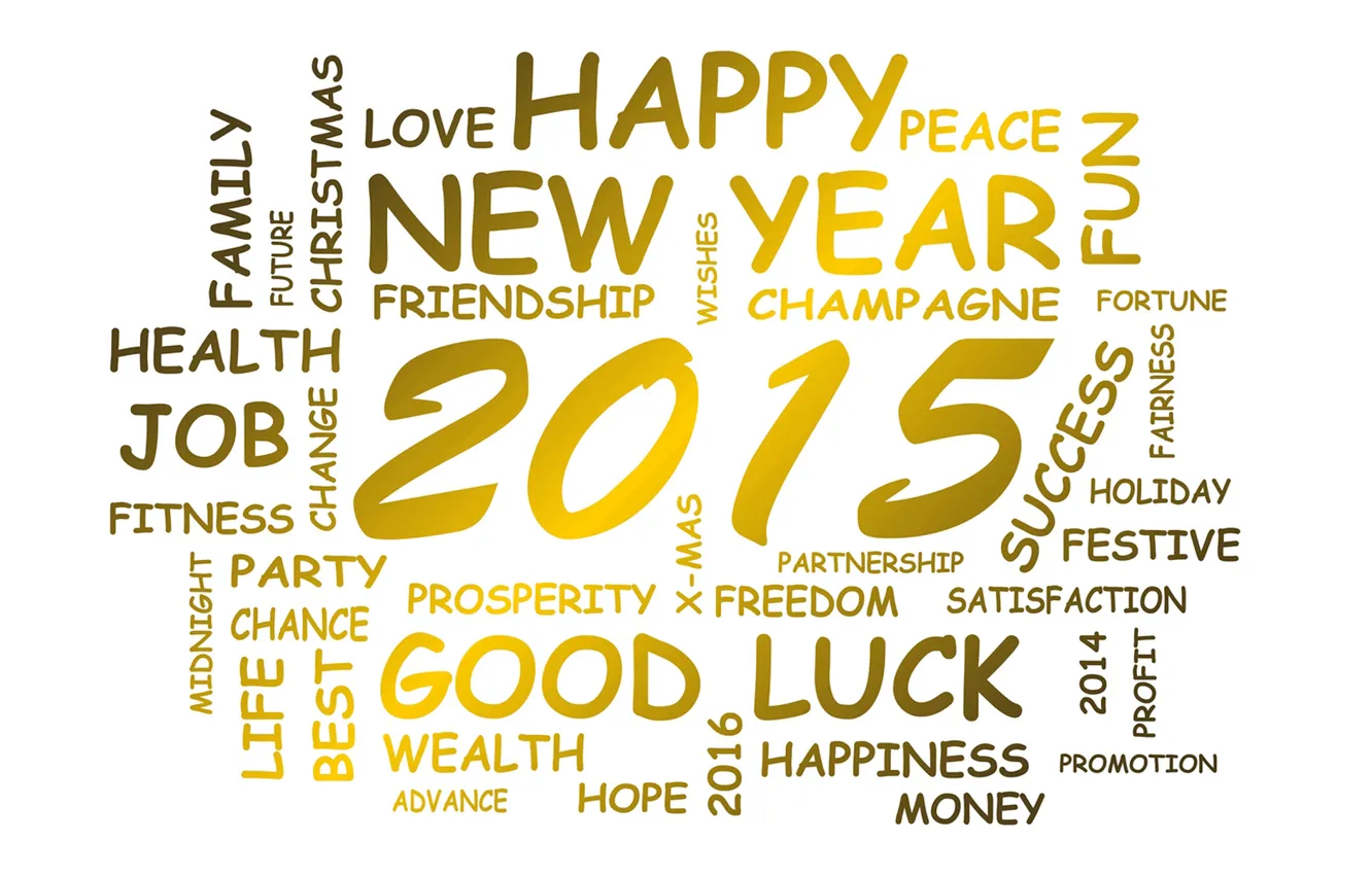 Photo wallpaper new year, words, 2015