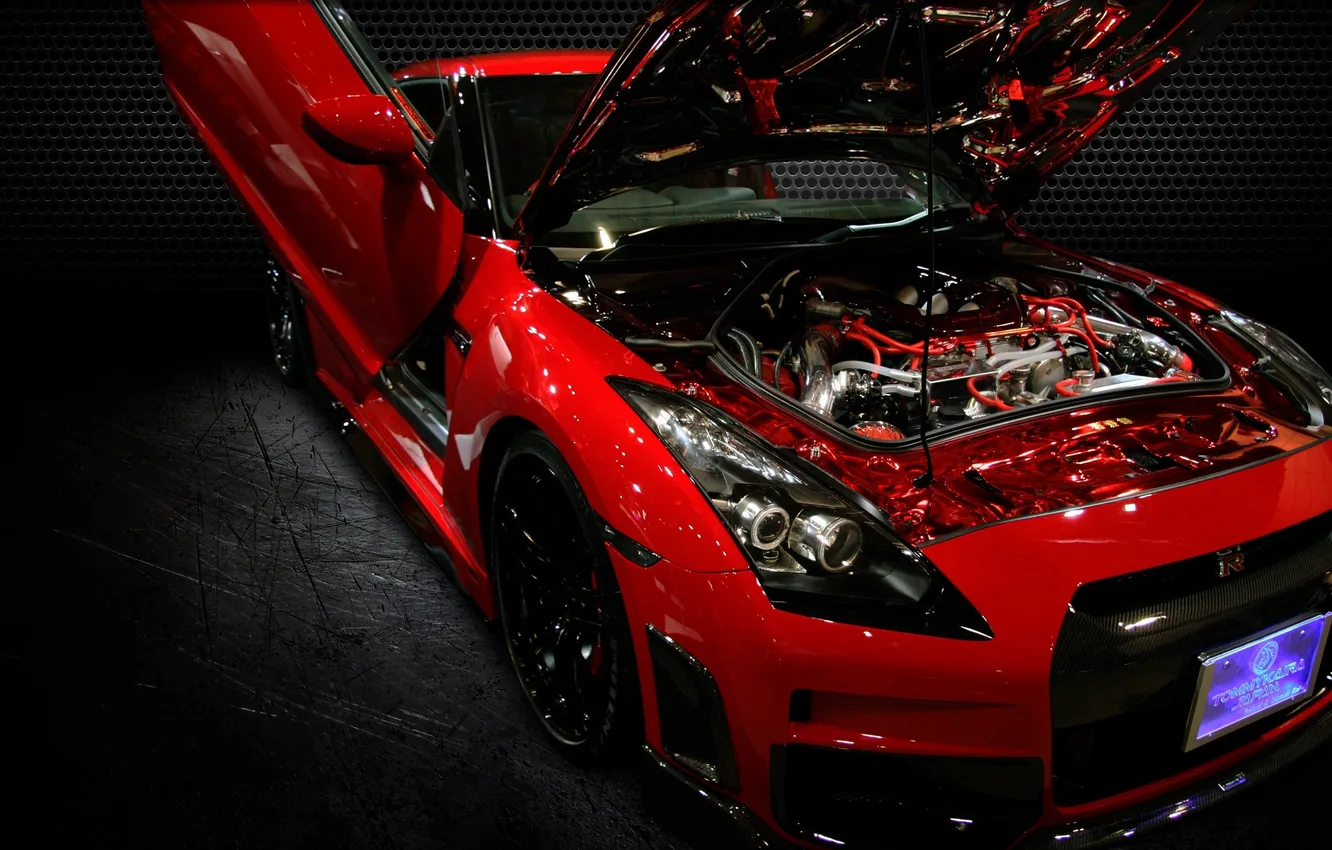Photo wallpaper engine, tuning, Nissan, Nissan GT-R, Spec-V