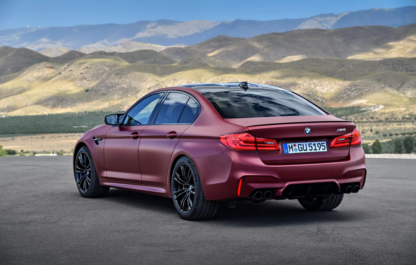 Photo wallpaper BMW, back, side, 2017, M5, F90, M5 First Edition