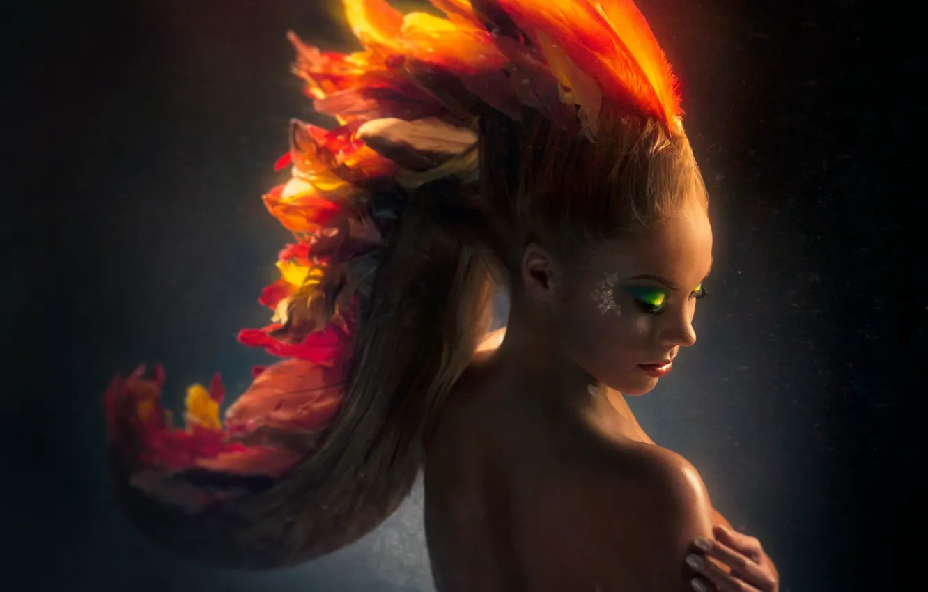 Photo wallpaper girl, model, Amanda Iceey, Rise of The Phoenix