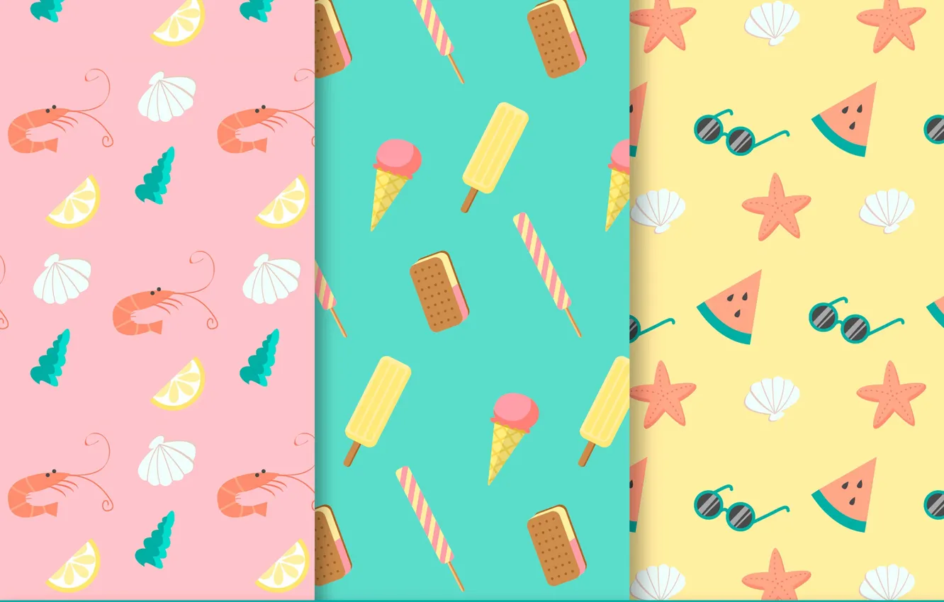 Photo wallpaper summer, background, Wallpaper, vector, texture, summer, patterns