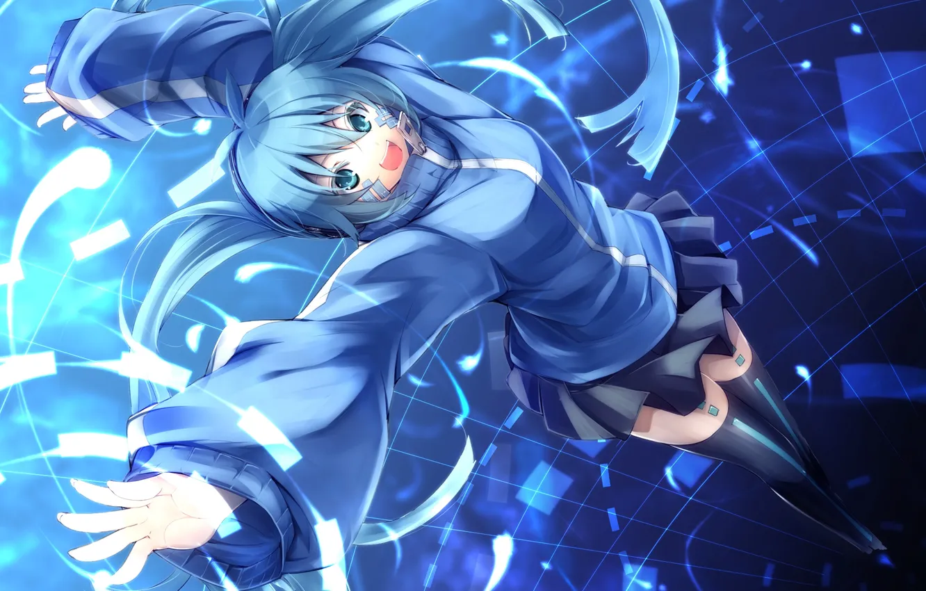 Photo wallpaper look, girl, joy, gesture, art, kagerou project, ene, jijii48