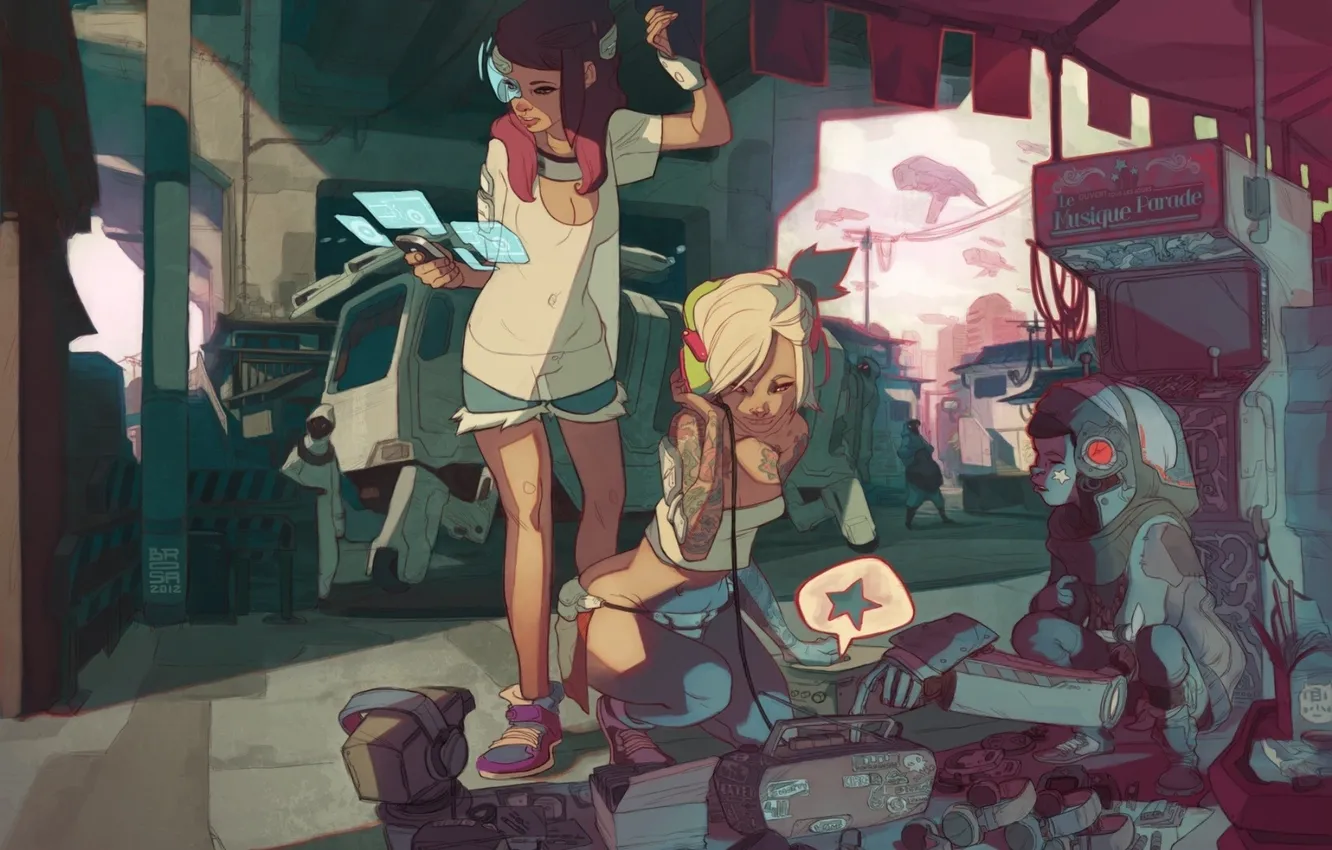 Photo wallpaper girl, future, music